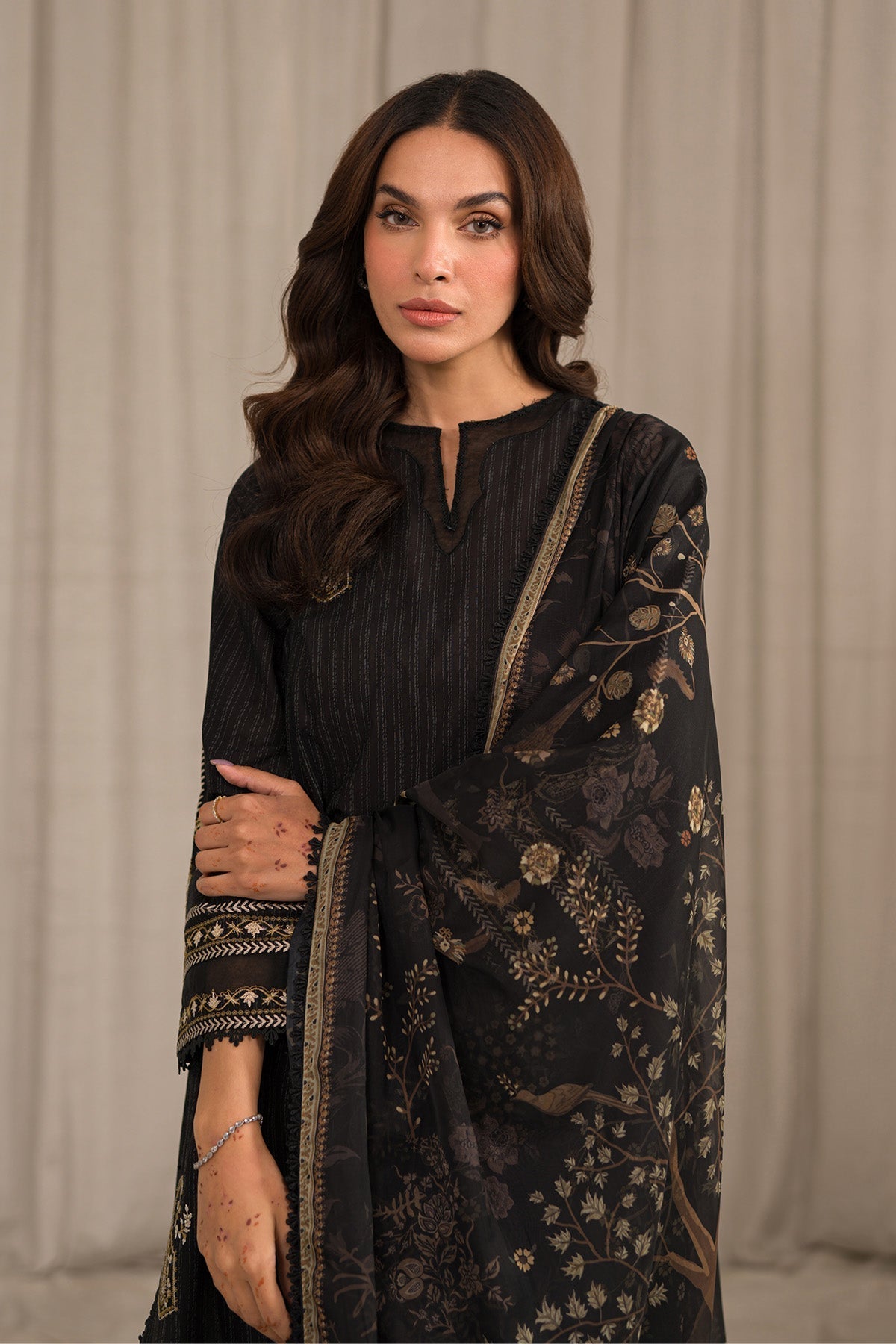 Sahar | Mirage Spring Luxury 24 | Textured Lawn 3 Piece (Embroidered) - Maria Faisal