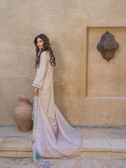 Sahar | Mirage Spring Luxury 24 | Textured Lawn 3 Piece (Embroidered) - Maria Faisal