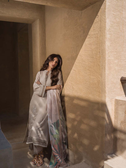 Sahar | Mirage Spring Luxury 24 | Textured Lawn 3 Piece (Embroidered) - Maria Faisal