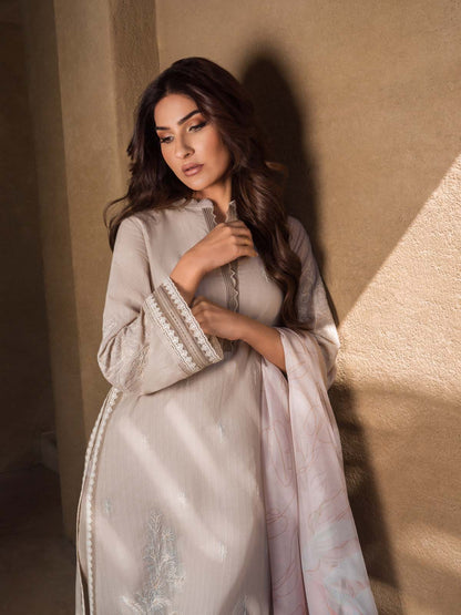 Sahar | Mirage Spring Luxury 24 | Textured Lawn 3 Piece (Embroidered) - Maria Faisal