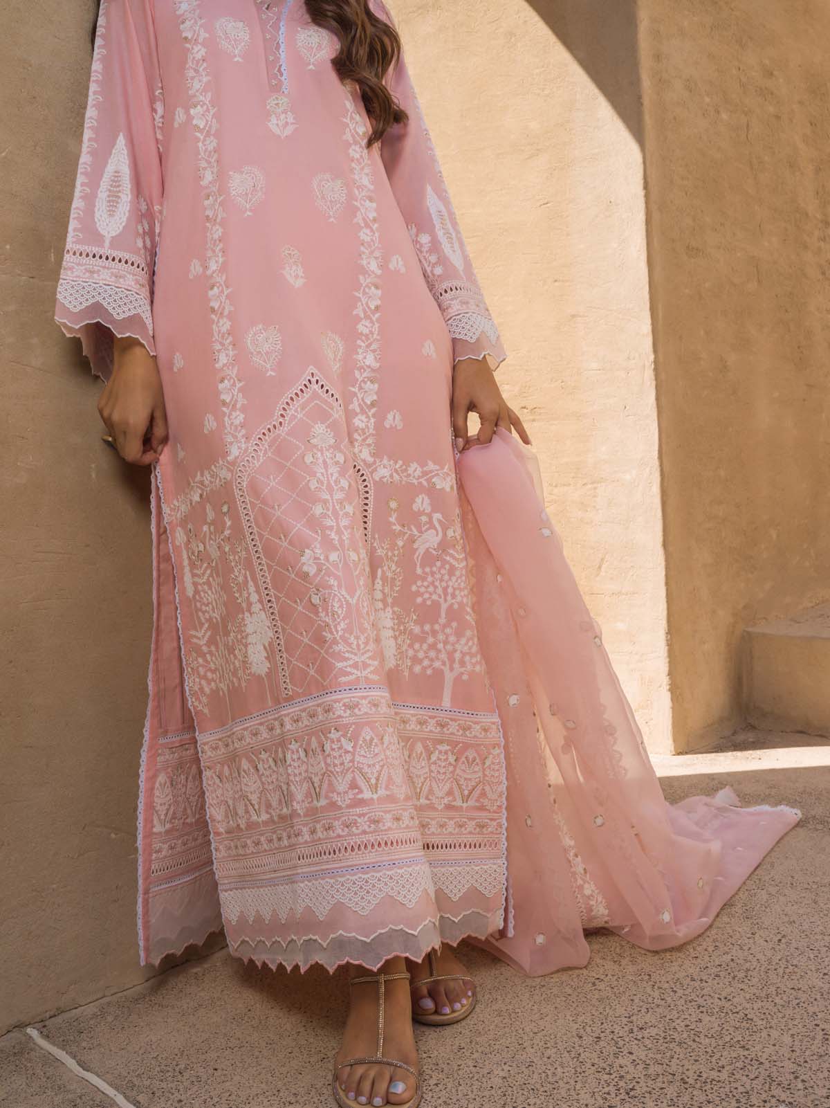 Sahar | Mirage Spring Luxury 24 | Chikankari 3 Piece - Maria Faisal