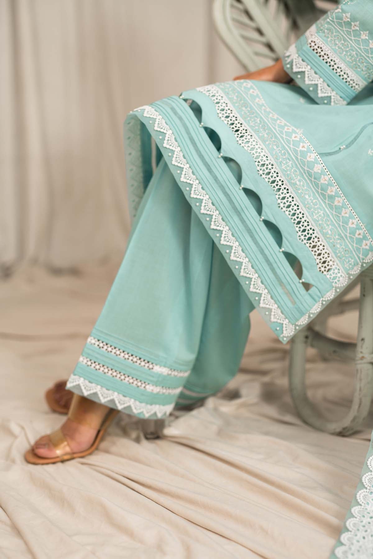 Sahar | Mirage Spring Luxury 24 | Chikankari 3 Piece - Maria Faisal