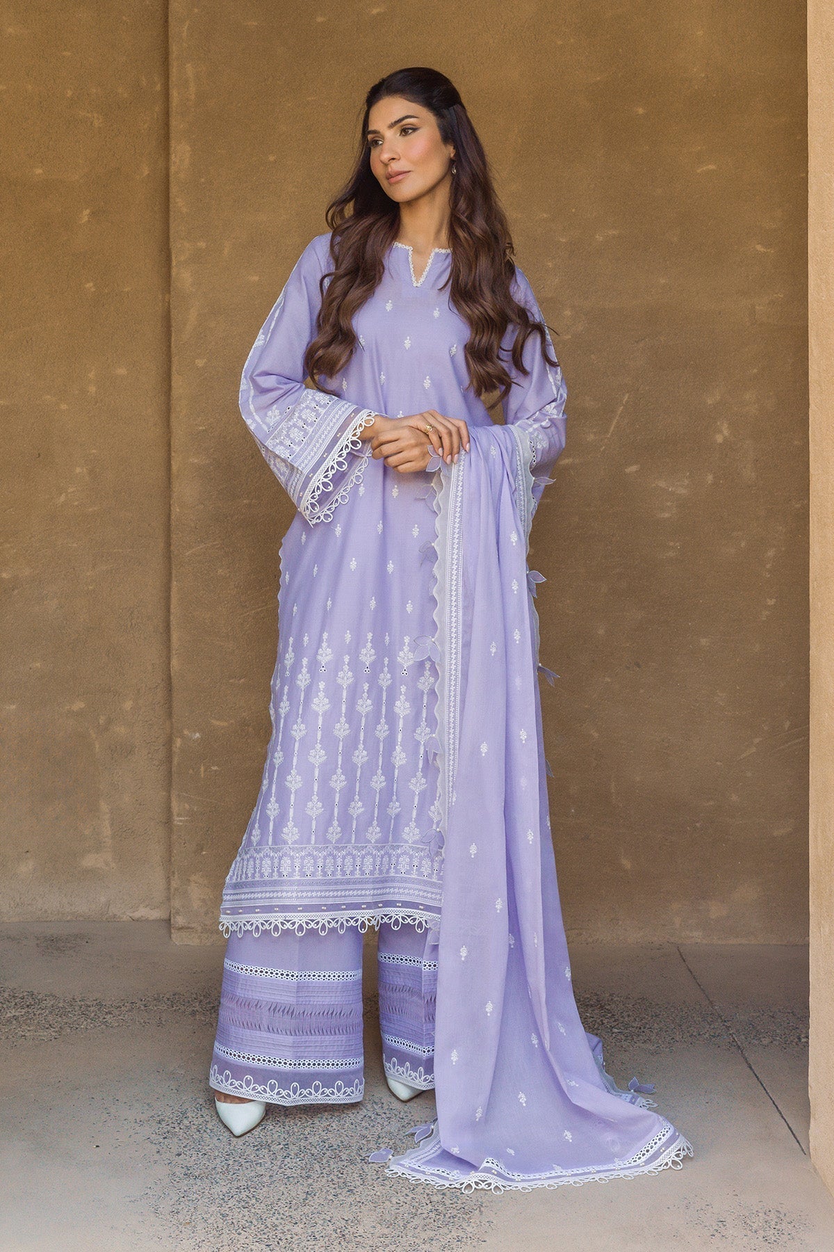 Sahar | Mirage Spring Luxury 24 | Chikankari 3 Piece - Waniyas