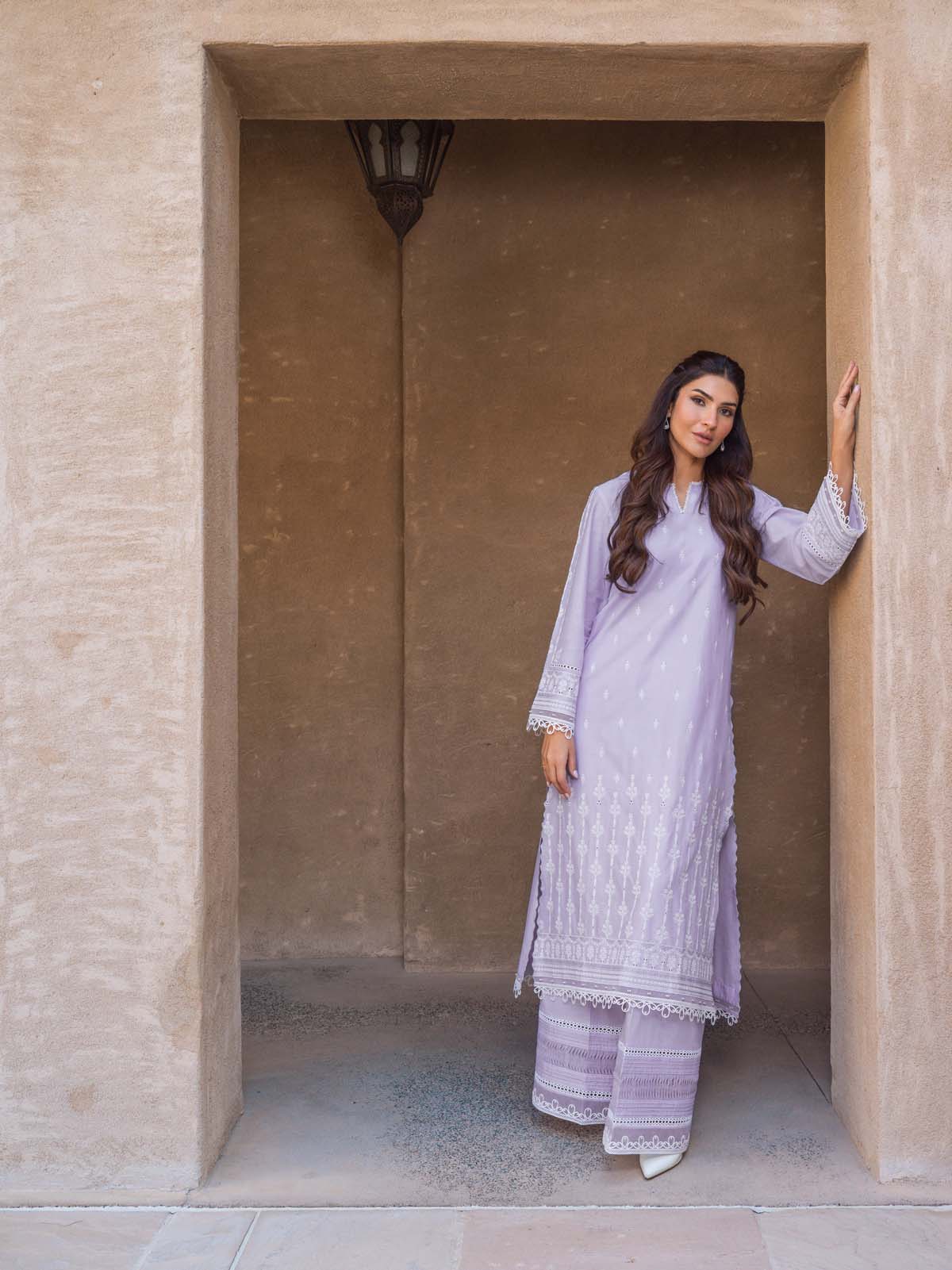 Sahar | Mirage Spring Luxury 24 | Chikankari 3 Piece - Waniyas