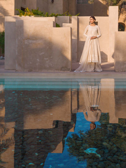 Sahar | Mirage Spring Luxury 24 | Chikankari 3 Piece - Maria Faisal