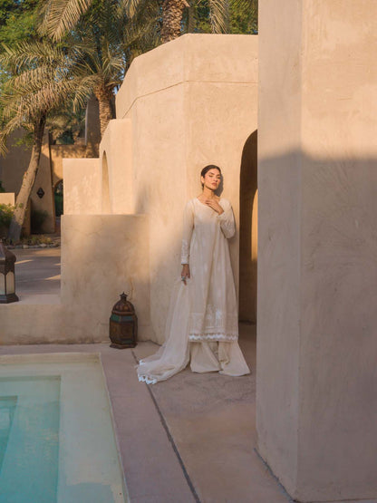 Sahar | Mirage Spring Luxury 24 | Chikankari 3 Piece - Maria Faisal