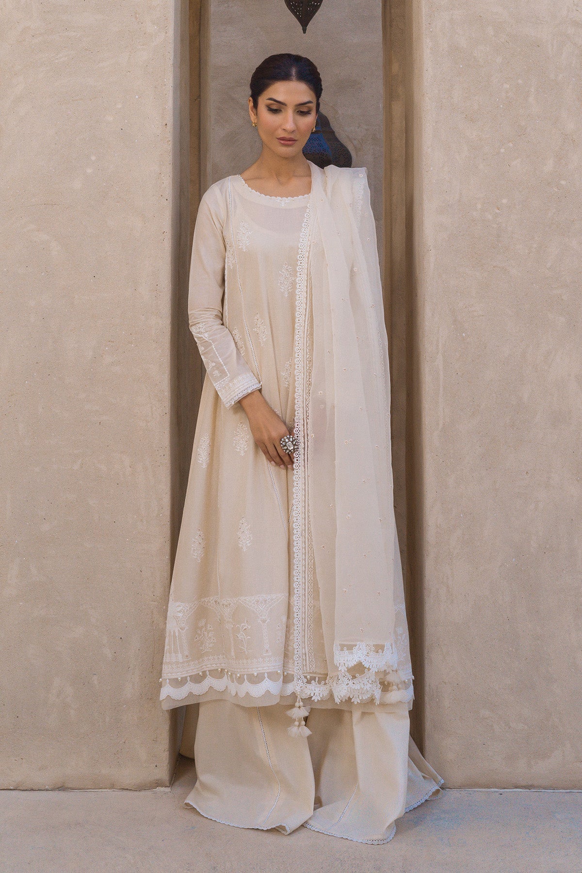 Sahar | Mirage Spring Luxury 24 | Chikankari 3 Piece - Maria Faisal