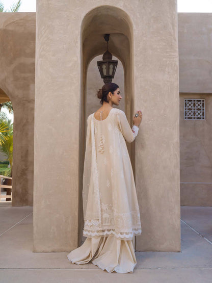 Sahar | Mirage Spring Luxury 24 | Chikankari 3 Piece - Maria Faisal