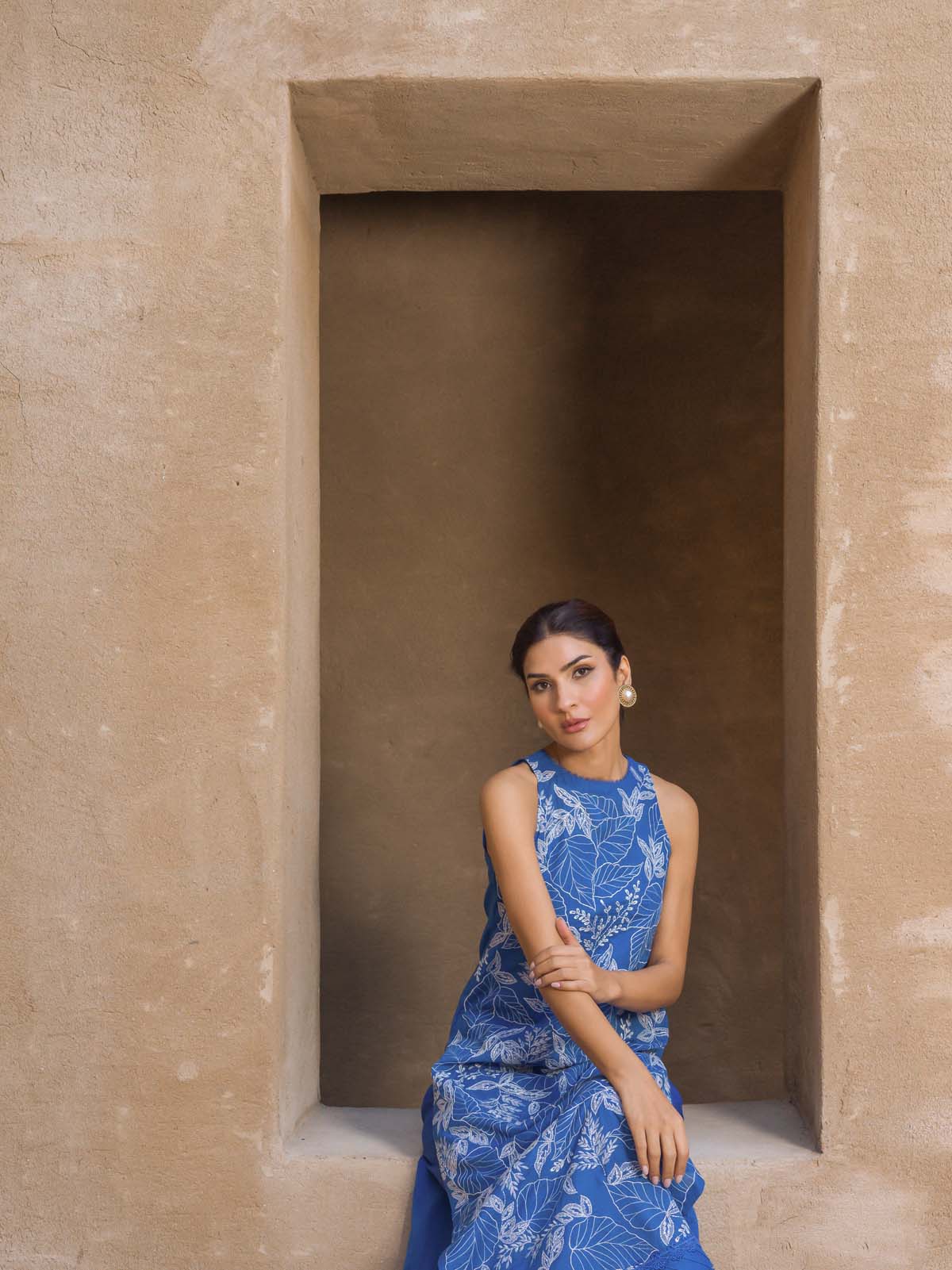 Sahar | Mirage Spring Luxury 24 | Slub Lawn 3 Piece (Embroidered) - Maria Faisal