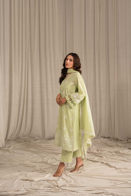 Sahar | Mirage Spring Luxury 24 | Chikankari 3 Piece - Maria Faisal