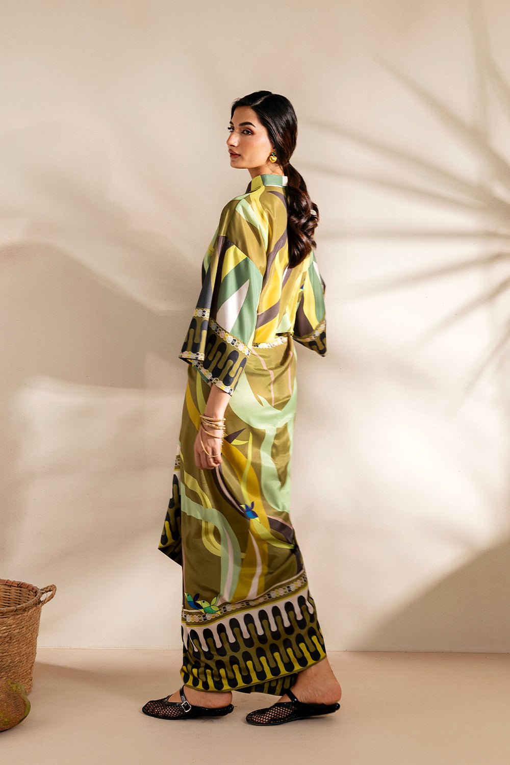 Saira Rizwan | Silk Coords 25 | GOLDEN GUAVA - SRSP-25-07 - Formal Wear - available at Maria Faisal in UK and USA