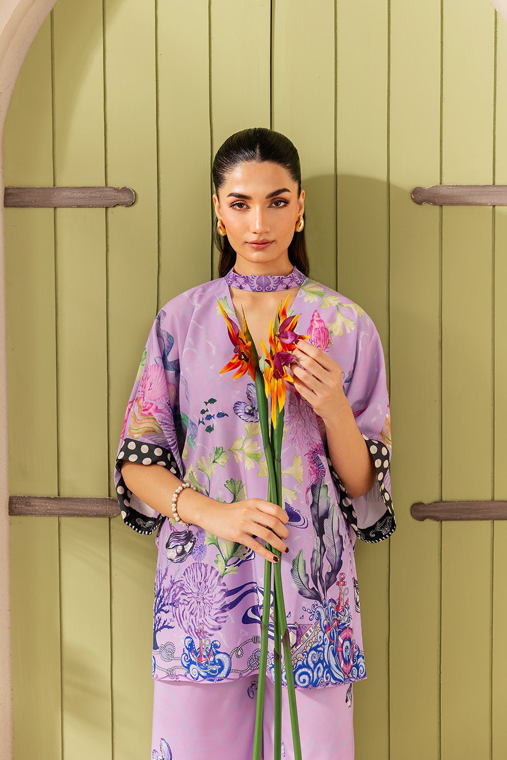Saira Rizwan | Silk Coords 25 | LILAC LUSH - SRSP-25-10 - Formal Wear - available at Maria Faisal in UK and USA