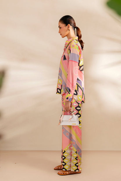 Saira Rizwan | Silk Coords 25 | PEACHY TIDE - SRSP-25-09 - Formal Wear - available at Maria Faisal in UK and USA