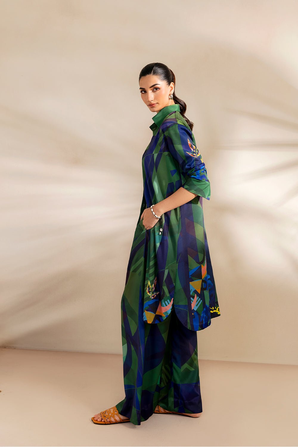 Saira Rizwan | Silk Coords 25 | SHORELINE SERENADE - SRSP-25-08 - Formal Wear - available at Maria Faisal in UK and USA