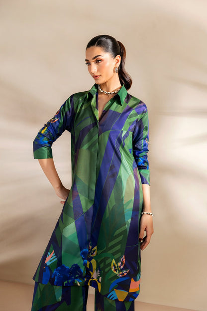 Saira Rizwan | Silk Coords 25 | SHORELINE SERENADE - SRSP-25-08 - Formal Wear - available at Maria Faisal in UK and USA