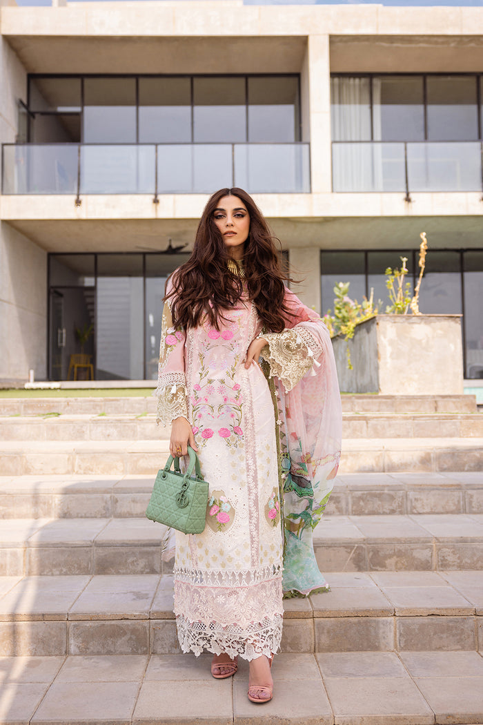 Saira Rizwan | Luxury Lawn 24 | LAUREL - SRLL24-01 - Waniyas