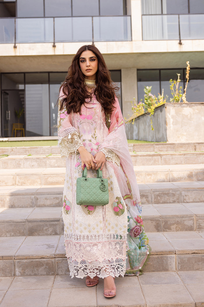 Saira Rizwan | Luxury Lawn 24 | LAUREL - SRLL24-01 - Waniyas