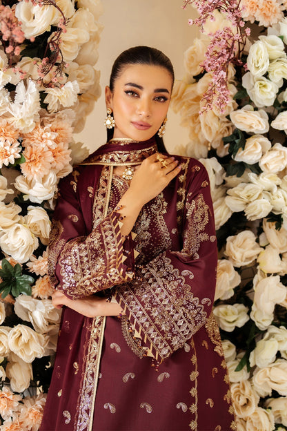 Alizeh | Luxury Raw Silk | AF-RS-01-SALSA - Ladies Clothes - Maria Faisal