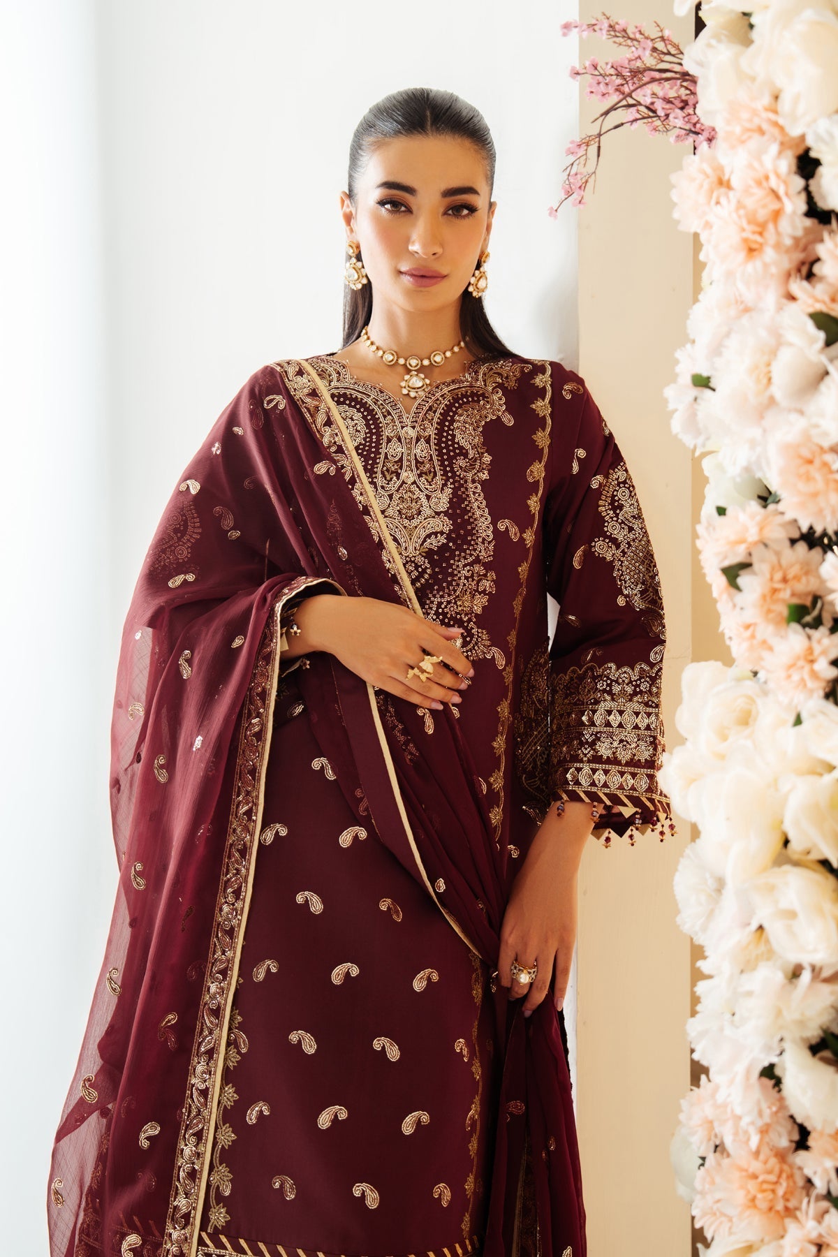 Alizeh | Luxury Raw Silk | AF-RS-01-SALSA - Ladies Clothes - Maria Faisal