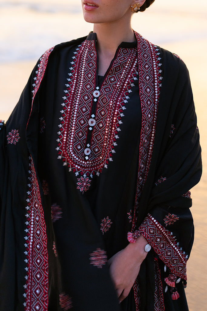 Cross Stitch | Cotton Satin 25 | RAVEN FOLK - Ladies Clothes - Maria Faisal