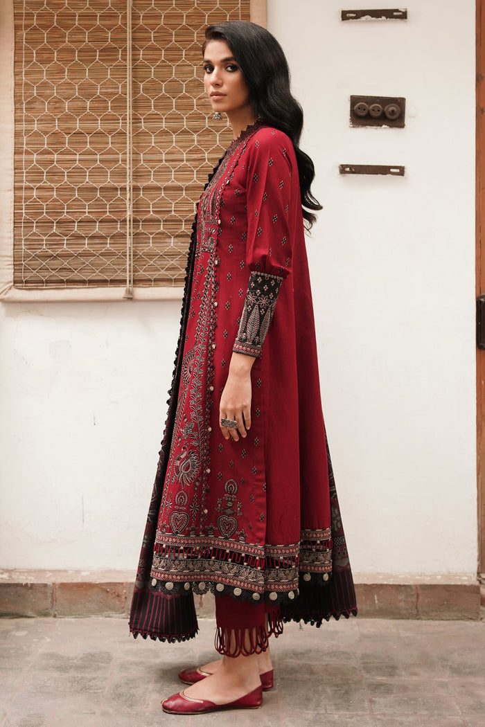 Jazmin | Winter Edition 24 | SLUB KHADDAR UW-0075 - Designer Dress with Intricate embroidery and embellishments. Shop elegent wedding dress at Maria Faisal.