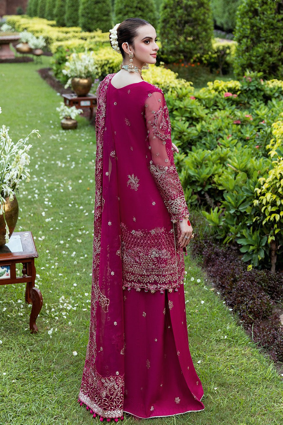 Shagna | Mehfil Festive Formals | SF - 03 - MAHER - is Deep Pink dress from Shagna - Ladies Clothes - Maria Faisal
