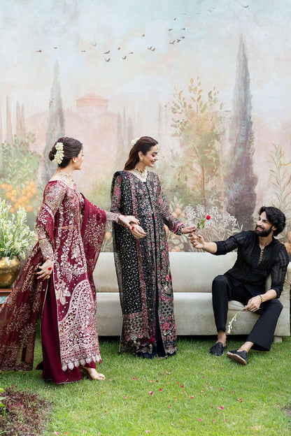 Shagna | Mehfil Festive Formals | SF - 07 - AMANAT - is Deep Maroon dress from Shagna - Ladies Clothes - Maria Faisal