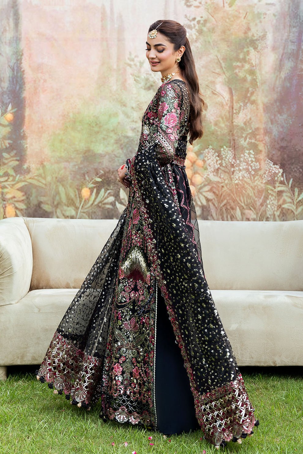 Shagna | Mehfil Festive Formals | SF - 08 - KAJAL - is Black dress from Shagna - Ladies Clothes - Maria Faisal