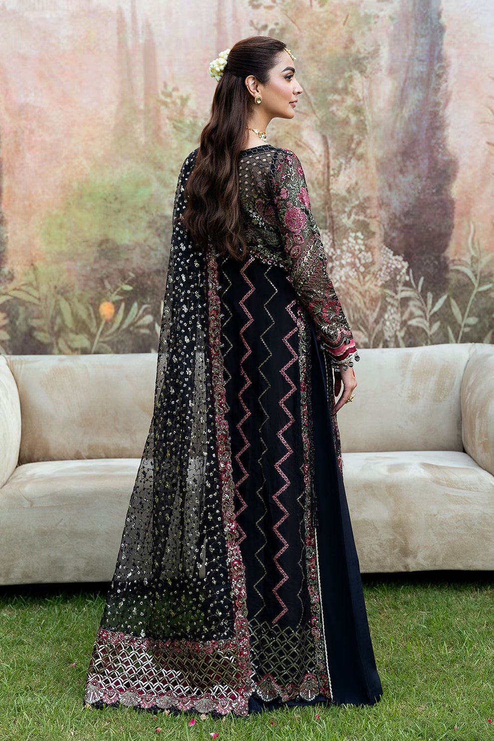 Shagna | Mehfil Festive Formals | SF - 08 - KAJAL - is Black dress from Shagna - Ladies Clothes - Maria Faisal