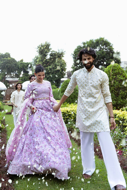 Shagna | Mehfil Festive Formals | SF - 10 - PANKH - is Lilac dress from Shagna - Ladies Clothes - Maria Faisal