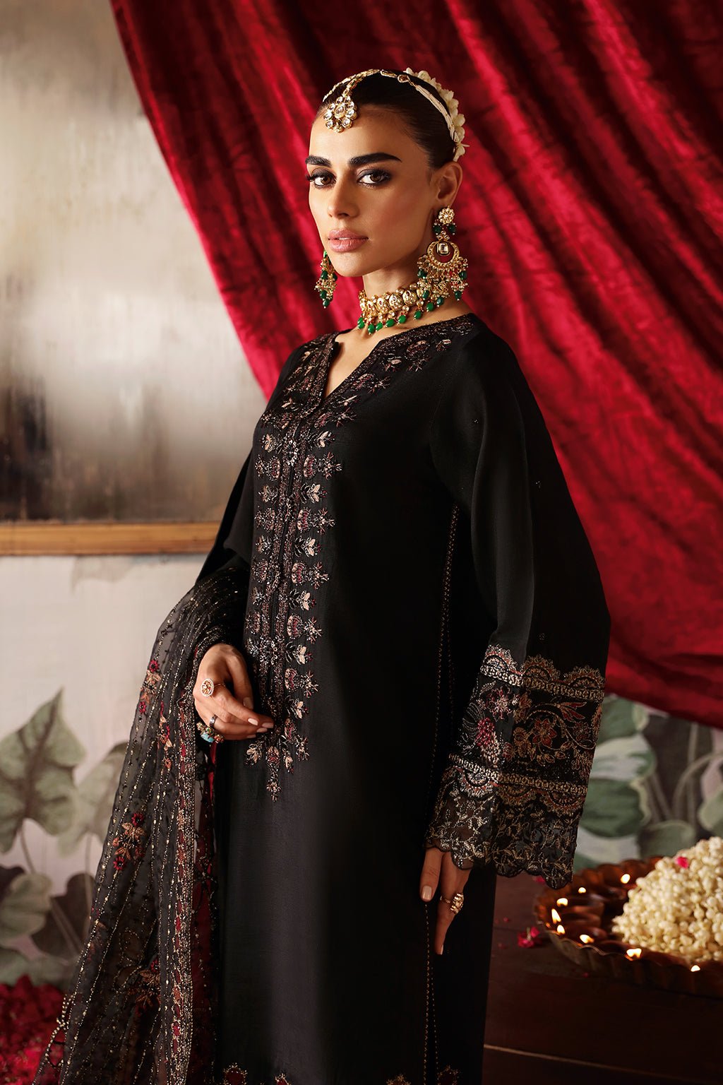 Shagna | Premium Raw Silk | Zareen S - 05. - is Black dress from Shagna - Ladies Clothes - Maria Faisal