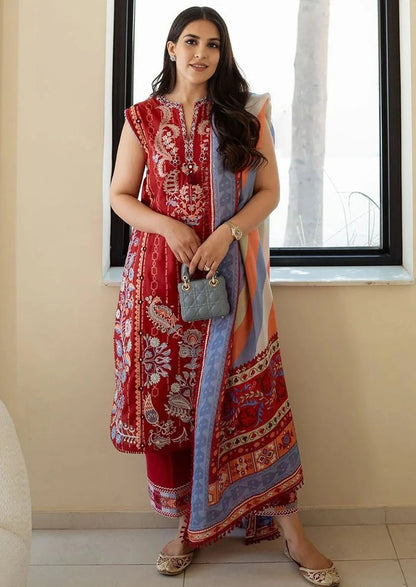 Sadaf Fawad Khan | Lawn 24 | Suzani (B) - Designer Dress with Intricate embroidery and embellishments. Shop elegent wedding dress at Maria Faisal.