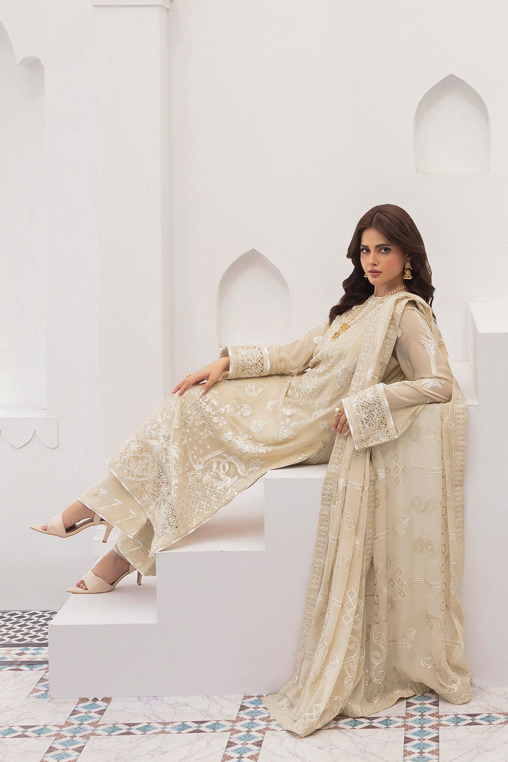 Ramsha | Sonehri Collection | BB-302 - Formal Dress - available at Maria Faisal in UK and USA.