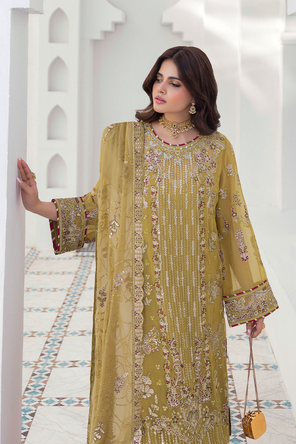 Ramsha | Sonehri Collection | BB-304 - Formal Dress - available at Maria Faisal in UK and USA.