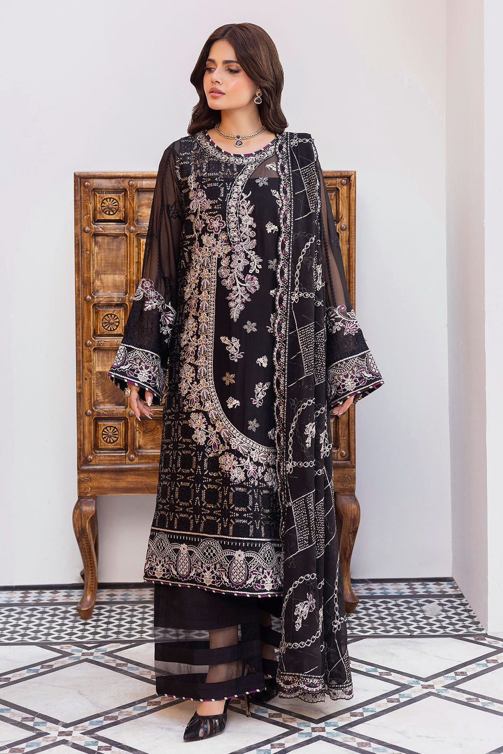 Ramsha | Sonehri Collection | BB-306 - Formal Dress - available at Maria Faisal in UK and USA.