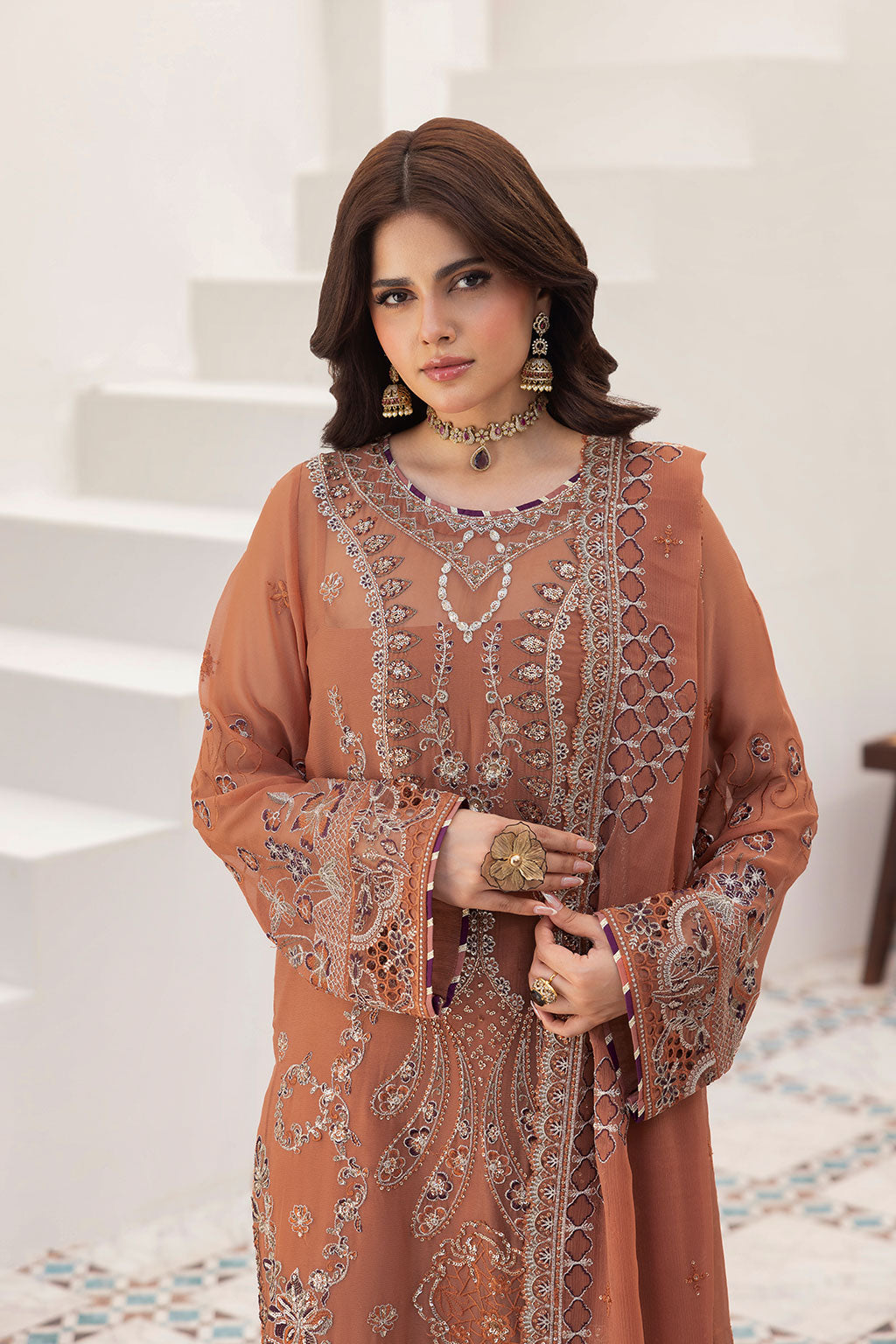 Ramsha | Sonehri Collection | BB-307 - Formal Dress - available at Maria Faisal in UK and USA.