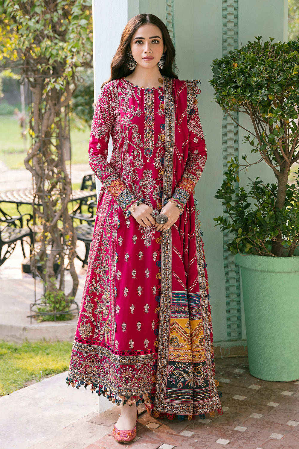 Jazmin | Shahkaar Luxury Eid Lawn SS26 | SL22-D2 - Luxury Dress - available at Maria Faisal in UK and USA.