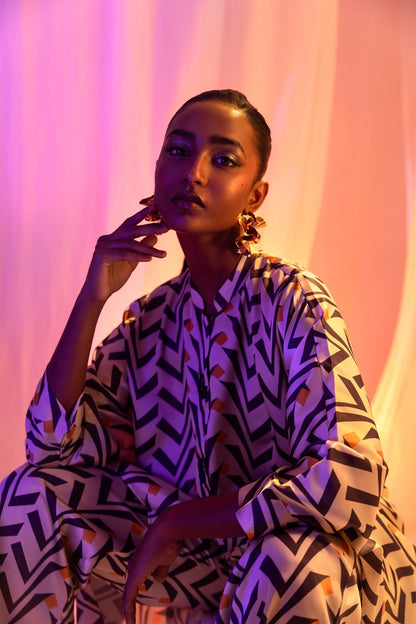 Sana Safinaz | Silk Tunics | SS24STP141P2T by Maria Faisal - Registered Vendor of : Sana Safinaz - type : Ladies Clothes - 100% original wedding dresses