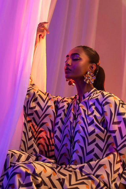 Sana Safinaz | Silk Tunics | SS24STP141P2T by Maria Faisal - Registered Vendor of : Sana Safinaz - type : Ladies Clothes - 100% original wedding dresses