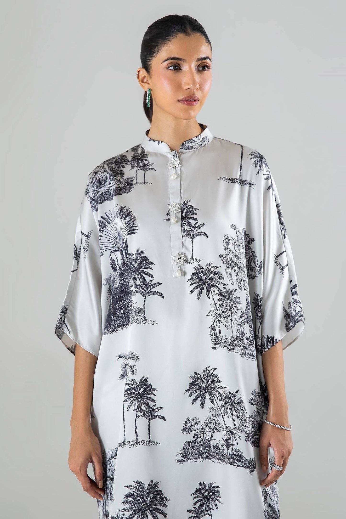 Sana Safinaz | Silk Tunics | SS24STP142P2T by Maria Faisal - Registered Vendor of : Sana Safinaz - type : Ladies Clothes - 100% original wedding dresses