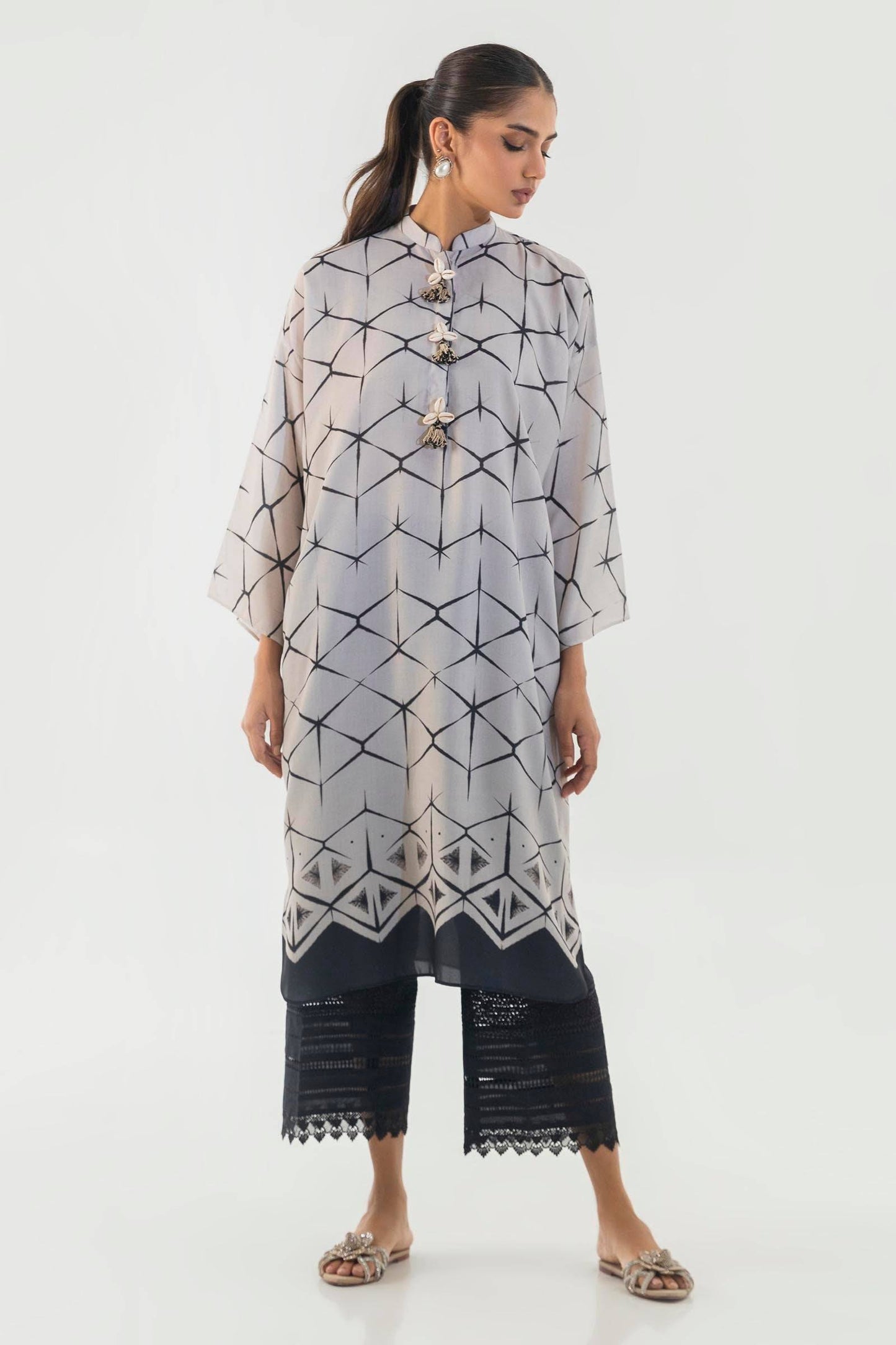 Sana Safinaz | Silk Tunics | SS24STP145 by Maria Faisal - Registered Vendor of : Sana Safinaz - type : Ladies Clothes - 100% original wedding dresses