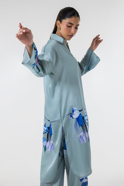 Sana Safinaz | Silk Tunics | SS24STP155P2T by Maria Faisal - Registered Vendor of : Sana Safinaz - type : Ladies Clothes - 100% original wedding dresses