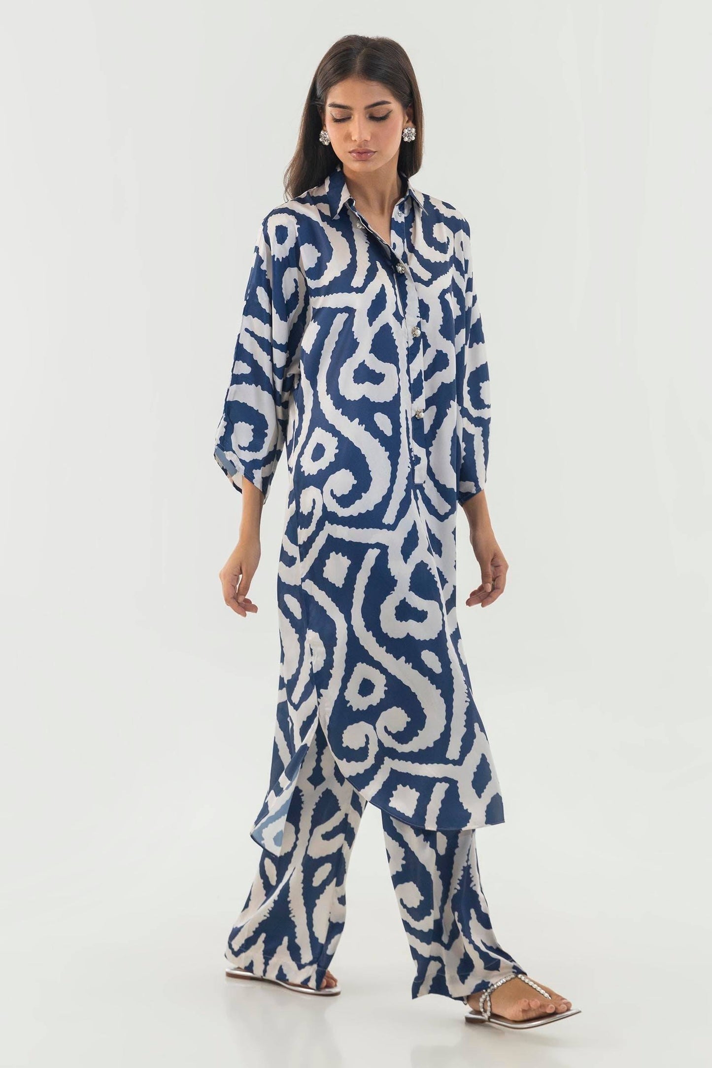 Sana Safinaz | Silk Tunics | SS24STP166P2T by Maria Faisal - Registered Vendor of : Sana Safinaz - type : Ladies Clothes - 100% original wedding dresses