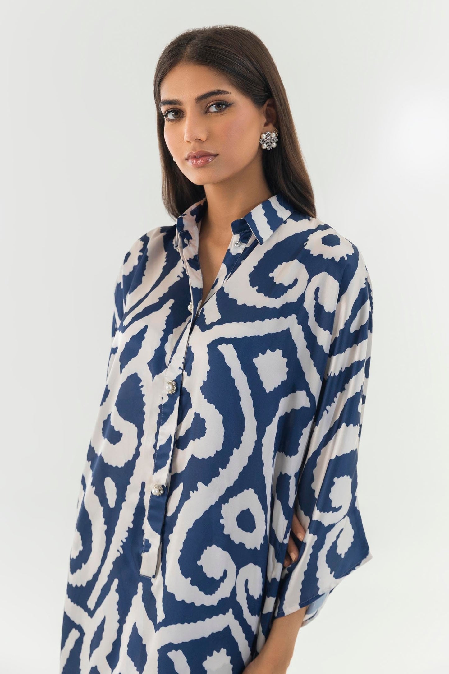 Sana Safinaz | Silk Tunics | SS24STP166P2T by Maria Faisal - Registered Vendor of : Sana Safinaz - type : Ladies Clothes - 100% original wedding dresses