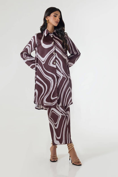 Sana Safinaz | Silk Tunics | SS24STP175P2T by Maria Faisal - Registered Vendor of : Sana Safinaz - type : Ladies Clothes - 100% original wedding dresses