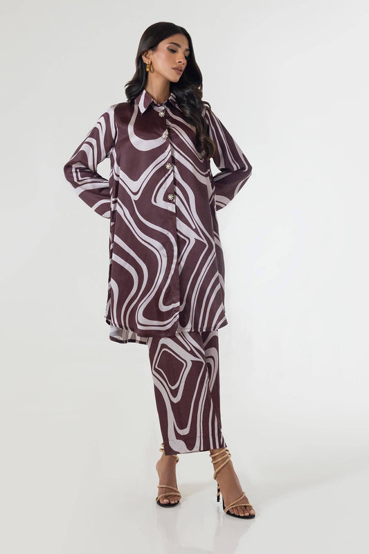 Sana Safinaz | Silk Tunics | SS24STP175P2T by Maria Faisal - Registered Vendor of : Sana Safinaz - type : Ladies Clothes - 100% original wedding dresses