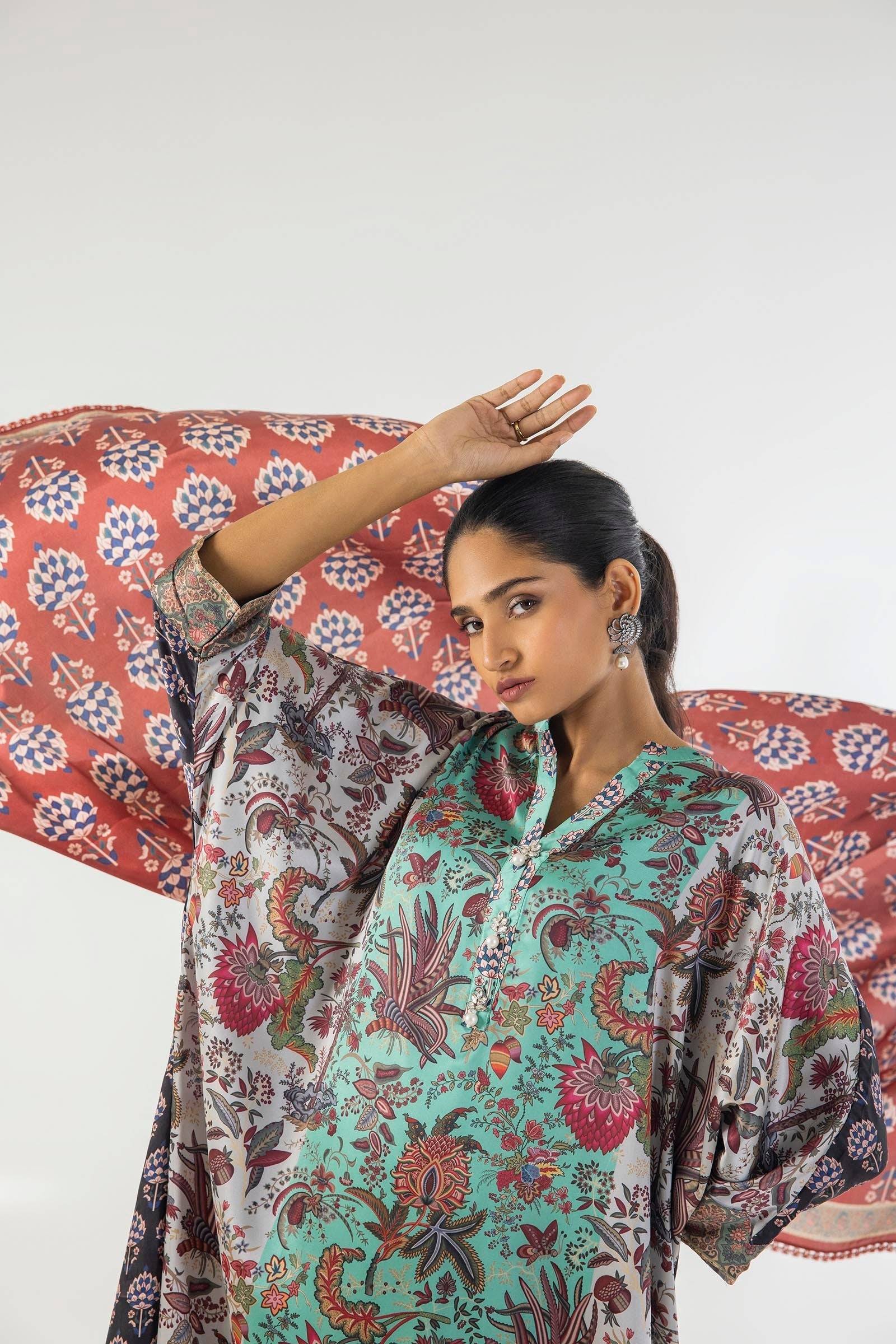 Sana Safinaz | Silk Tunics | SS24STP176P3 by Maria Faisal - Registered Vendor of : Sana Safinaz - type : Ladies Clothes - 100% original wedding dresses