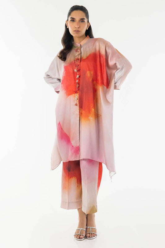 Sana Safinaz | Silk Tunics | SS24STP178P2T by Maria Faisal - Registered Vendor of : Sana Safinaz - type : Ladies Clothes - 100% original wedding dresses