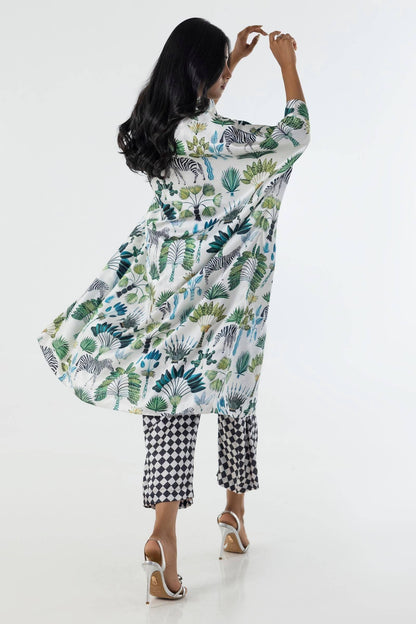 Sana Safinaz | Silk Tunics | SX24STP190P2T by Maria Faisal - Registered Vendor of : Sana Safinaz - type : Ladies Clothes - 100% original wedding dresses