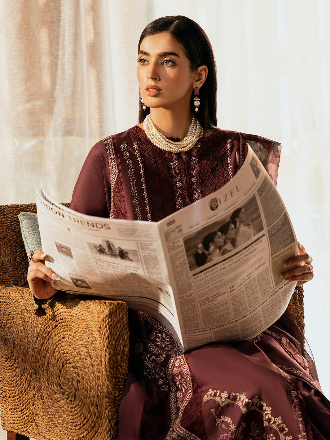 Izel | Dastak Luxury Lawn | TABEER - Ladies Clothes 